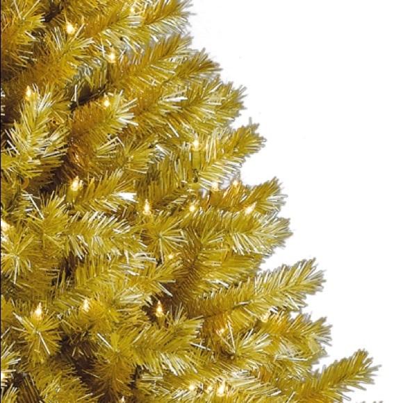 Treetopia Toasted Champagne Gold Tinsel Tree 6feet - Picture 2 of 5